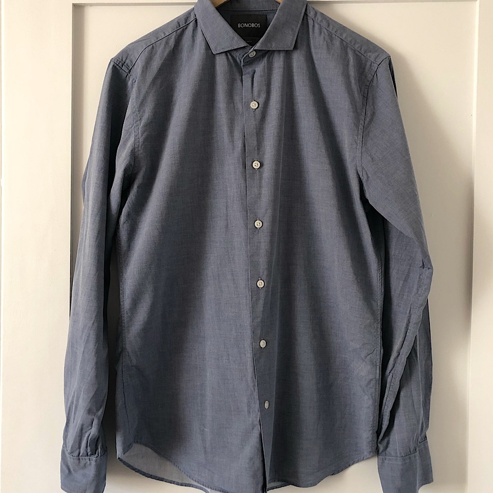 Bonobos Slim Fit Blue Cotton Button Down (M)